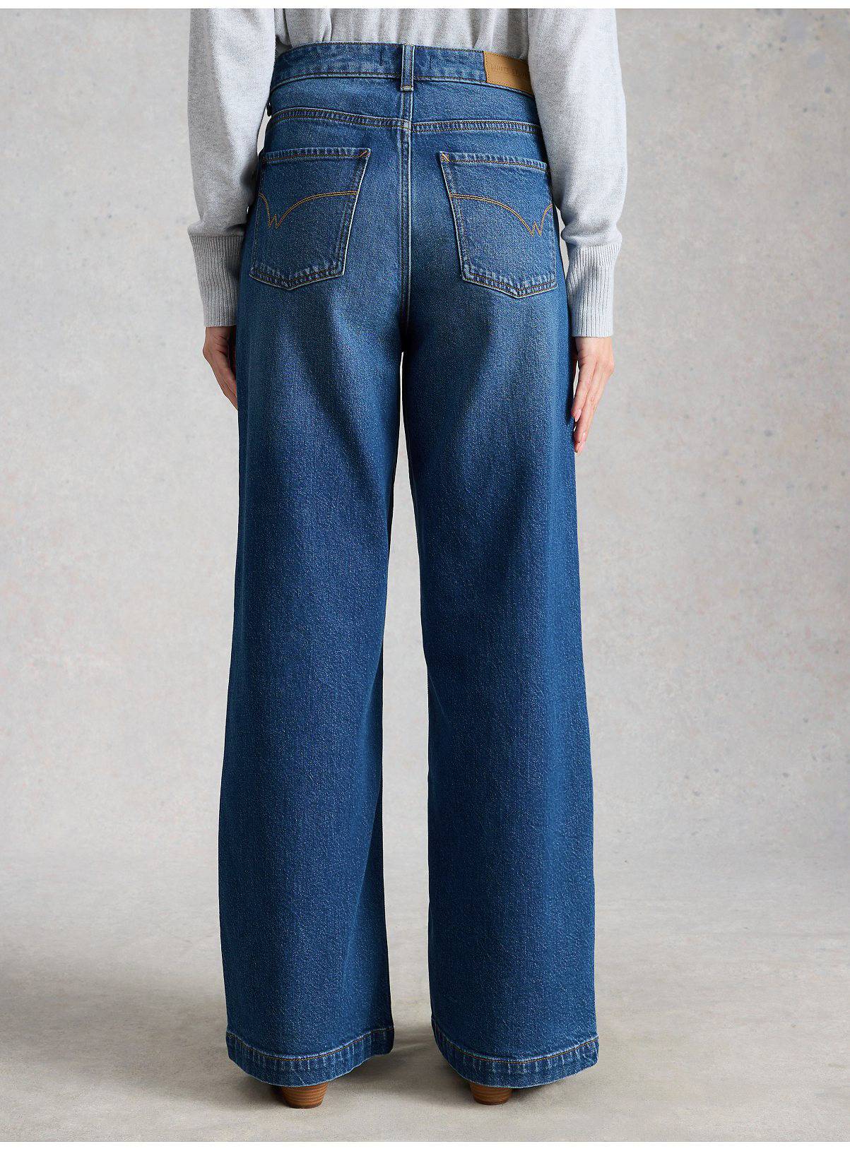 WHITE STUFF Ayla Wide Leg Jean Mid Denim 8R - Image 3